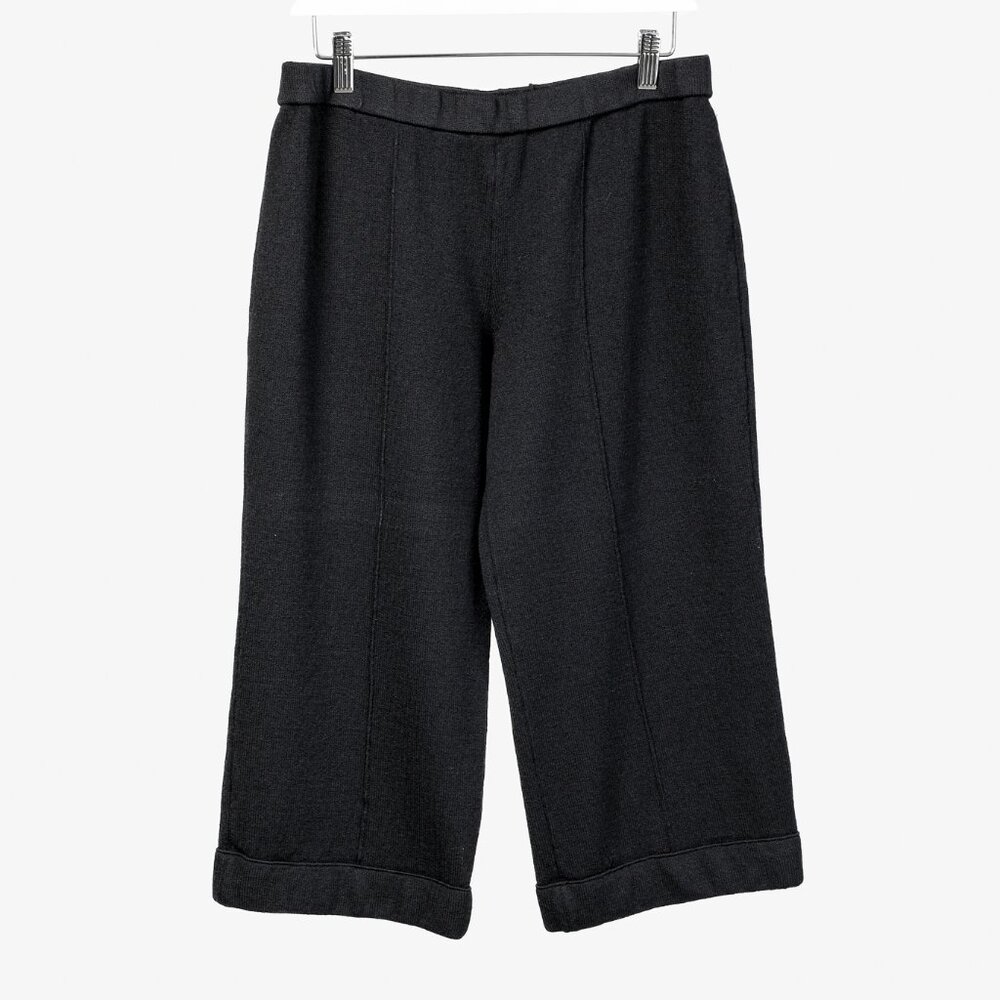 St. John Navy Knit Cropped Short Pant